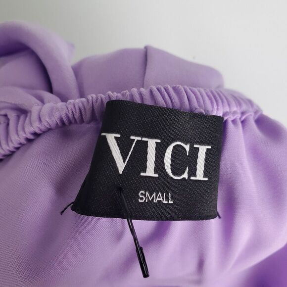 Vici Purple Satin Halter Top Size Small - Picture 6 of 7